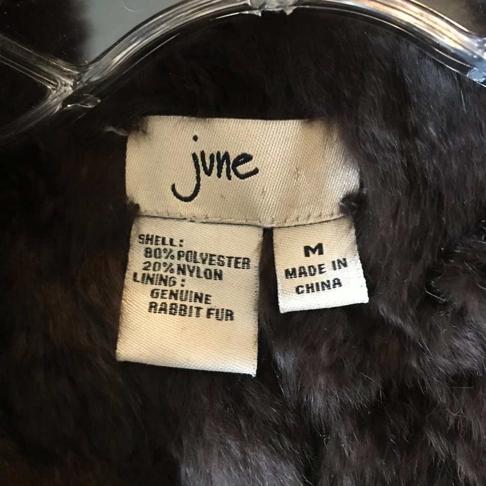 June | Rabbit Fur-Lined Jacket M - Picture 5 of 5